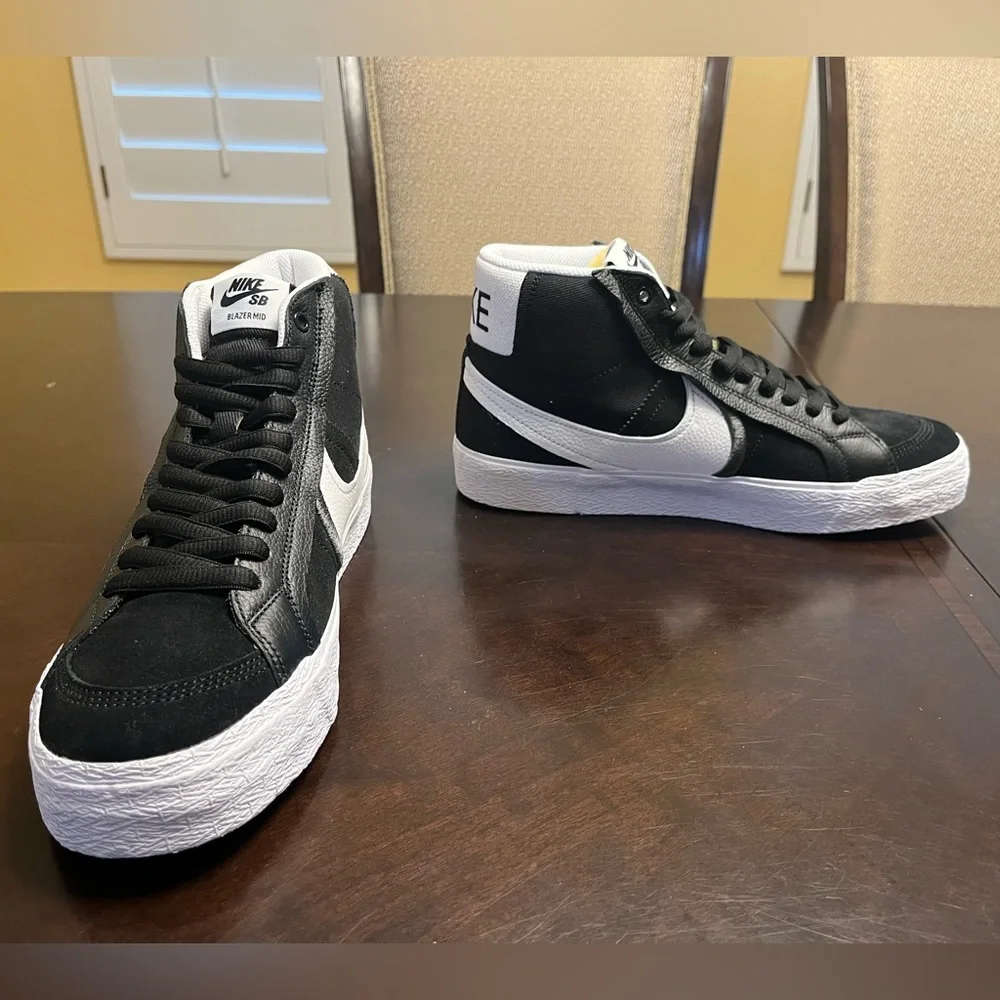 New Nike Zoom Blazer Mid SB Premium Black White Sneaker Shoes Size US 10 - Picture 7 of 13